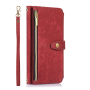 For Google Pixel 6a Dream 9-Card Wallet Zipper Bag Leather Phone Case(Red)