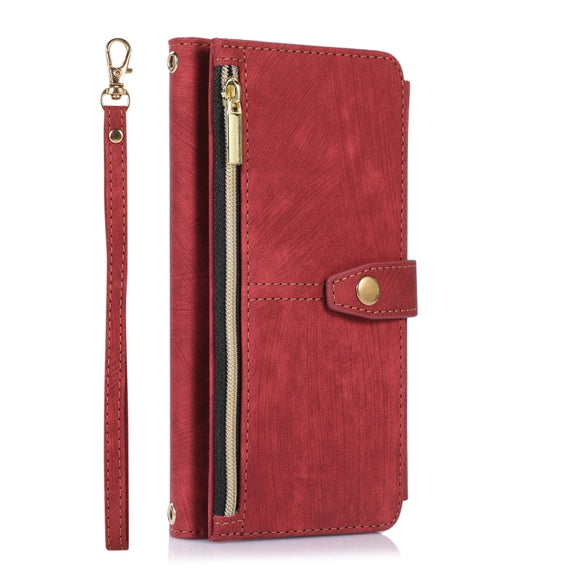 For Google Pixel 6a Dream 9-Card Wallet Zipper Bag Leather Phone Case(Red)