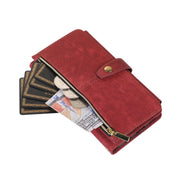 For Google Pixel 6a Dream 9-Card Wallet Zipper Bag Leather Phone Case(Red)