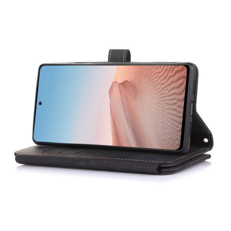 For Google Pixel 6 Dream 9-Card Wallet Zipper Bag Leather Phone Case(Black) - Google Cases by PMC TechLife | Online Shopping South Africa | PMC TechLife | Buy Now Pay Later Mobicred