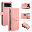 For Google Pixel 6 Dream 9-Card Wallet Zipper Bag Leather Phone Case(Pink) - Google Cases by PMC TechLife | Online Shopping South Africa | PMC TechLife | Buy Now Pay Later Mobicred