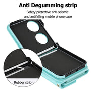 For Huawei P50 Pocket Rhombic Texture Card Bag PU Phone Case with Long Lanyard(Mint Green)