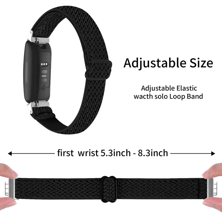 For Fitbit Inspire 3 Buckle Wave Braided Nylon Watch Band(Black) - Watch Bands by PMC TechLife | Online Shopping South Africa | PMC TechLife