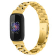 For Fitbit Inspire 3 Three Bead Flat Buckle Stainless Steel Watch Band(Gold) - free shipping - PMC TechLife - Order now!