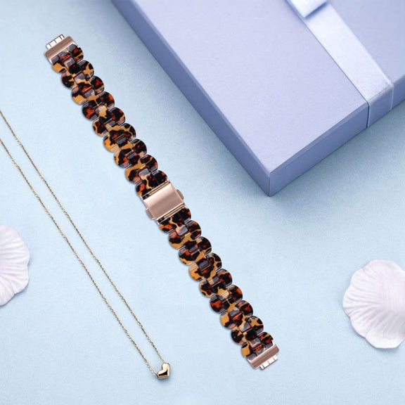 For Fitbit Inspire 3 Oval Resin Replacement Watch Band(Leopard)