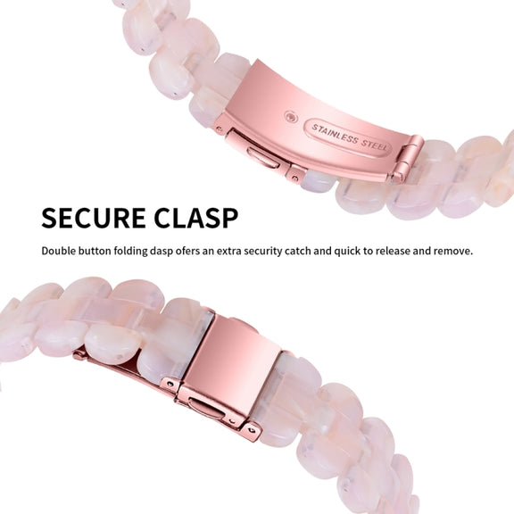 For Fitbit Inspire 3 Oval Resin Replacement Watch Band(Pink Flower)