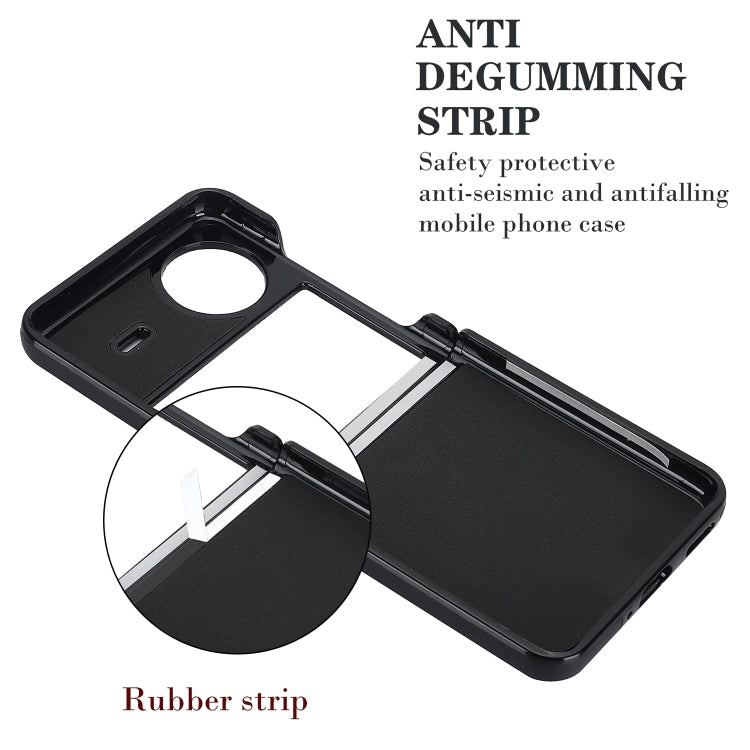 For vivo X Flip Rhombic Microfiber Folding Phone Case(Black) - free shipping - PMC TechLife - Order now!