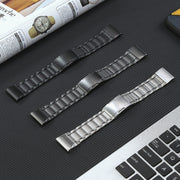 For Garmin Tactix 7 Pro/Fenix 7X/6X Pro 26mm Quick Release Five Bead Titanium Steel Watch Band(Silver)