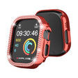 For Apple Watch Ultra 2 / Ultra 49mm Double Row Diamond Hollow PC Watch Case(Red) - Watch Cases by PMC TechLife | Online Shopping South Africa | PMC TechLife | Buy Now Pay Later Mobicred