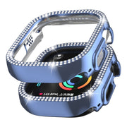 For Apple Watch Ultra 2 / Ultra 49mm Double Row Diamond Hollow PC Watch Case(Blue)