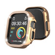 For Apple Watch Ultra 2 / Ultra 49mm Double Row Diamond Hollow PC Watch Case(Rose Gold) - Watch Cases by PMC TechLife | Online Shopping South Africa | PMC TechLife | Buy Now Pay Later Mobicred