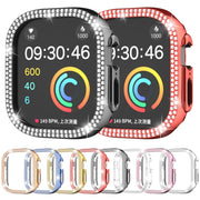 For Apple Watch Ultra 2 / Ultra 49mm Double Row Diamond Hollow PC Watch Case(Gold)