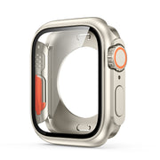 For Apple Watch Series 9 / 8 / 7 41mm Change to Ultra 49mm All-Inclusive Film Hybrid PC Watch Case(Starlight)