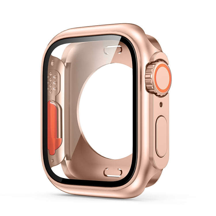 For Apple Watch Series 6 / 5 / 4 / SE 40mm Change to Ultra 49mm All-Inclusive Film Hybrid PC Watch Case(Rose Gold) - Watch Cases by PMC TechLife | Online Shopping South Africa | PMC TechLife | Buy Now Pay Later Mobicred