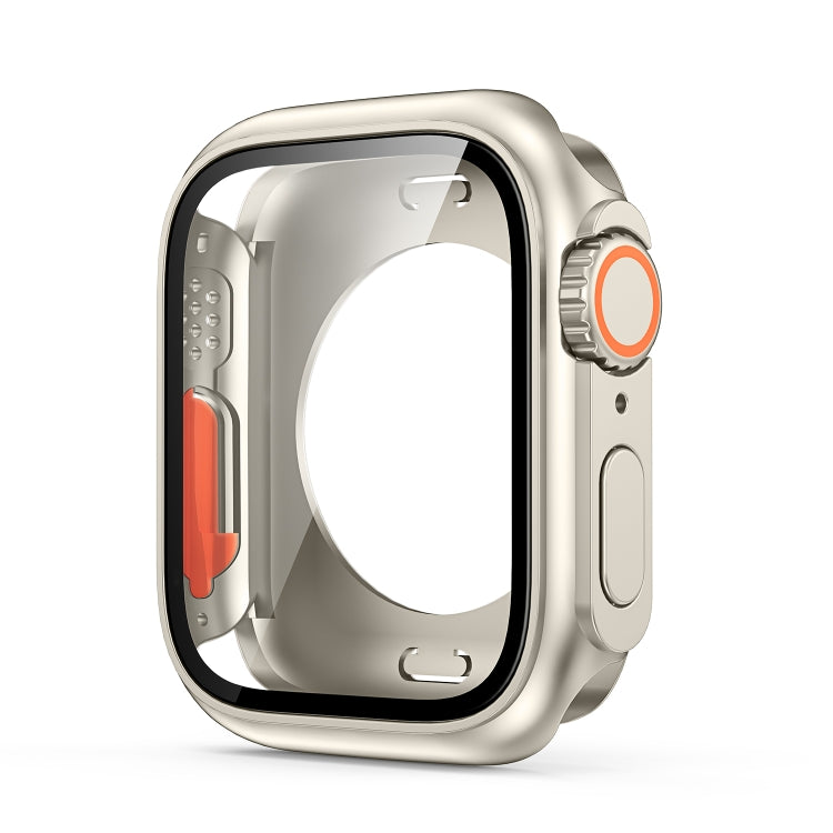 For Apple Watch Series 6 / 5 / 4 / SE 40mm Change to Ultra 49mm All-Inclusive Film Hybrid PC Watch Case(Starlight) - Watch Cases by PMC TechLife | Online Shopping South Africa | PMC TechLife | Buy Now Pay Later Mobicred