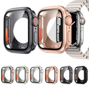 For Apple Watch Series 9 / 8 / 7 45mm Change to Ultra 49mm All-Inclusive Film Hybrid PC Watch Case(Titanium Gold)