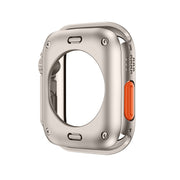 For Apple Watch Series 9 / 8 / 7 45mm Change to Ultra 49mm All-Inclusive Film Hybrid PC Watch Case(Titanium Gold)