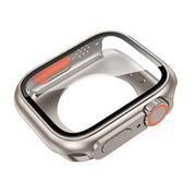 For Apple Watch Series 9 / 8 / 7 45mm Change to Ultra 49mm All-Inclusive Film Hybrid PC Watch Case(Titanium Gold)