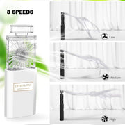 Perfume Shape Portable Fan Hidden Blade Fan(White)