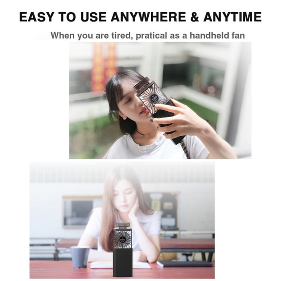 Perfume Shape Portable Fan Hidden Blade Fan(White)