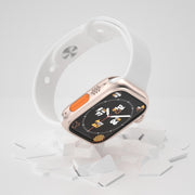 For Apple Watch Series 9 / 8 / 7 41mm Change to Ultra 49mm Water-resistant All-Inclusive Film Hybrid PC Watch Case(Rose Gold)