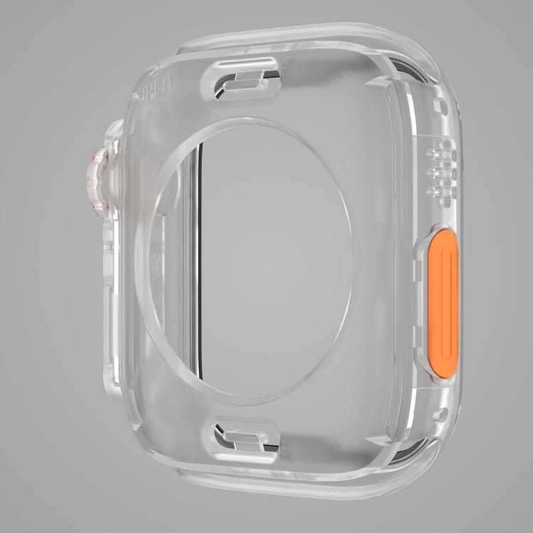 For Apple Watch Series 9 / 8 / 7 41mm Change to Ultra 49mm Water-resistant All-Inclusive Film Hybrid PC Watch Case(Transparent)