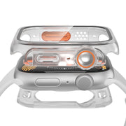 For Apple Watch Series 9 / 8 / 7 41mm Change to Ultra 49mm Water-resistant All-Inclusive Film Hybrid PC Watch Case(Transparent)