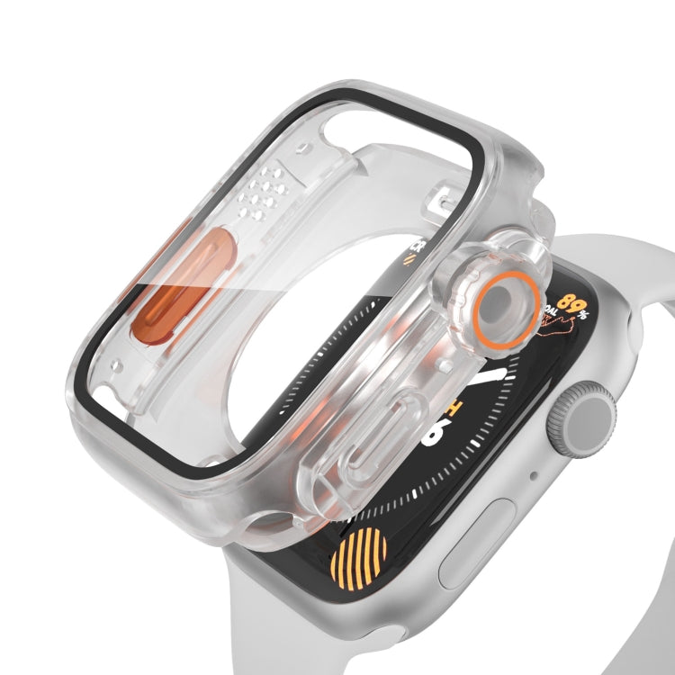 For Apple Watch Series 6 / 5 / 4 / SE 40mm Change to Ultra 49mm Water-resistant All-Inclusive Film Hybrid PC Watch Case(Transparent) - Watch Cases by PMC TechLife | Online Shopping South Africa | PMC TechLife | Buy Now Pay Later Mobicred