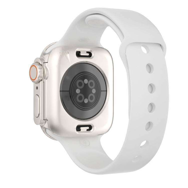 For Apple Watch Series 6 / 5 / 4 / SE 40mm Change to Ultra 49mm Waterproof All-Inclusive Film Hybrid PC Watch Case(Starlight Silver) - free shipping - PMC Jewellery - Order now!