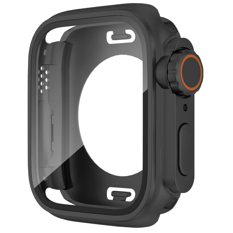 For Apple Watch Series 6 / 5 / 4 / SE 44mm Change to Ultra 49mm Water-resistant All-Inclusive Film Hybrid PC Watch Case(Black)