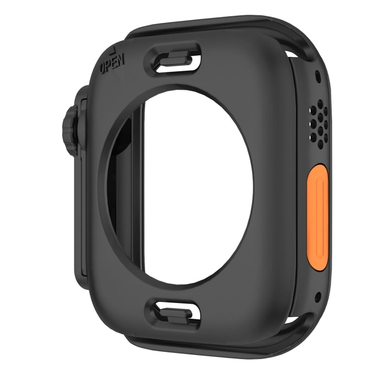 For Apple Watch Series 6 / 5 / 4 / SE 44mm Change to Ultra 49mm Water-resistant All-Inclusive Film Hybrid PC Watch Case(Black)