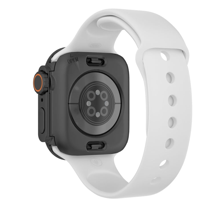 For Apple Watch Series 6 / 5 / 4 / SE 44mm Change to Ultra 49mm Water-resistant All-Inclusive Film Hybrid PC Watch Case(Black)