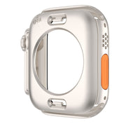For Apple Watch Series 6 / 5 / 4 / SE 44mm Change to Ultra 49mm Water-resistant All-Inclusive Film Hybrid PC Watch Case(Starlight Silver)
