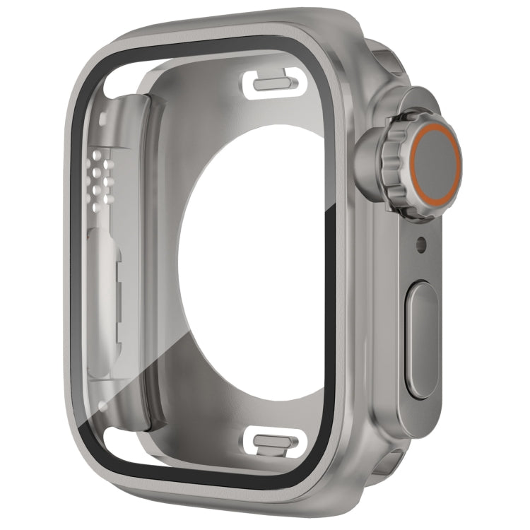 For Apple Watch Series 6 / 5 / 4 / SE 44mm Change to Ultra 49mm Water-resistant All-Inclusive Film Hybrid PC Watch Case(Titanium Gold)