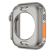 For Apple Watch Series 6 / 5 / 4 / SE 44mm Change to Ultra 49mm Water-resistant All-Inclusive Film Hybrid PC Watch Case(Titanium Gold)