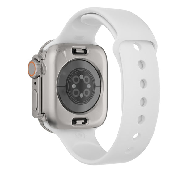 For Apple Watch Series 6 / 5 / 4 / SE 44mm Change to Ultra 49mm Water-resistant All-Inclusive Film Hybrid PC Watch Case(Titanium Gold)