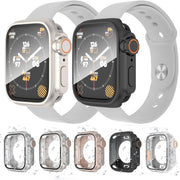 For Apple Watch Series 6 / 5 / 4 / SE 44mm Change to Ultra 49mm Water-resistant All-Inclusive Film Hybrid PC Watch Case(Titanium Gold)