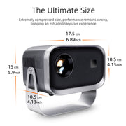 AUN A003 1280x720P 150 Lumens Same Screen Version Portable Home Theater LED HD Digital Projector, AU Plug(Grey)