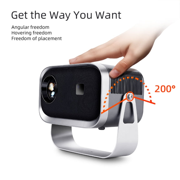 AUN A003 1280x720P 150 Lumens Same Screen Version Portable Home Theater LED HD Digital Projector, EU Plug(Grey)