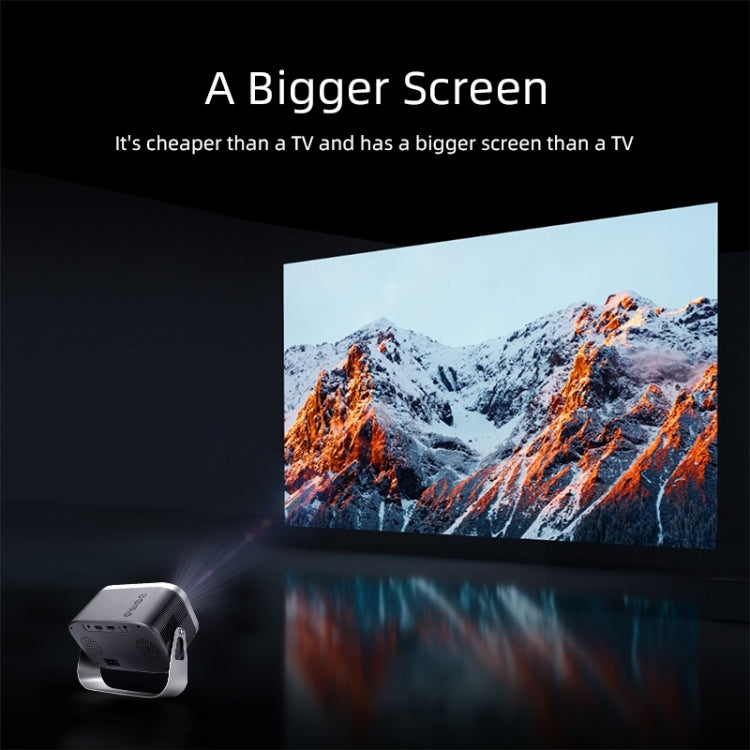 AUN A003 1280x720P 150 Lumens Same Screen Version Portable Home Theater LED HD Digital Projector, EU Plug(Grey)