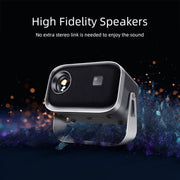 AUN A003 1280x720P 150 Lumens Same Screen Version Portable Home Theater LED HD Digital Projector, EU Plug(Grey)