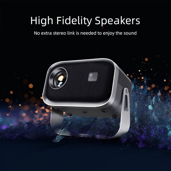 AUN A003 1280x720P 150 Lumens Same Screen Version Portable Home Theater LED HD Digital Projector, US Plug(Grey)