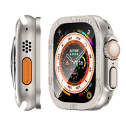 For Apple Watch Ultra 49mm Number Ring Metal Frame Integrated Tempered Film(Original Color)