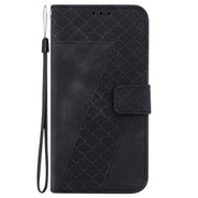 For Motorola Edge 2024 Seven-shaped Embossed Leather Phone Case(Black)