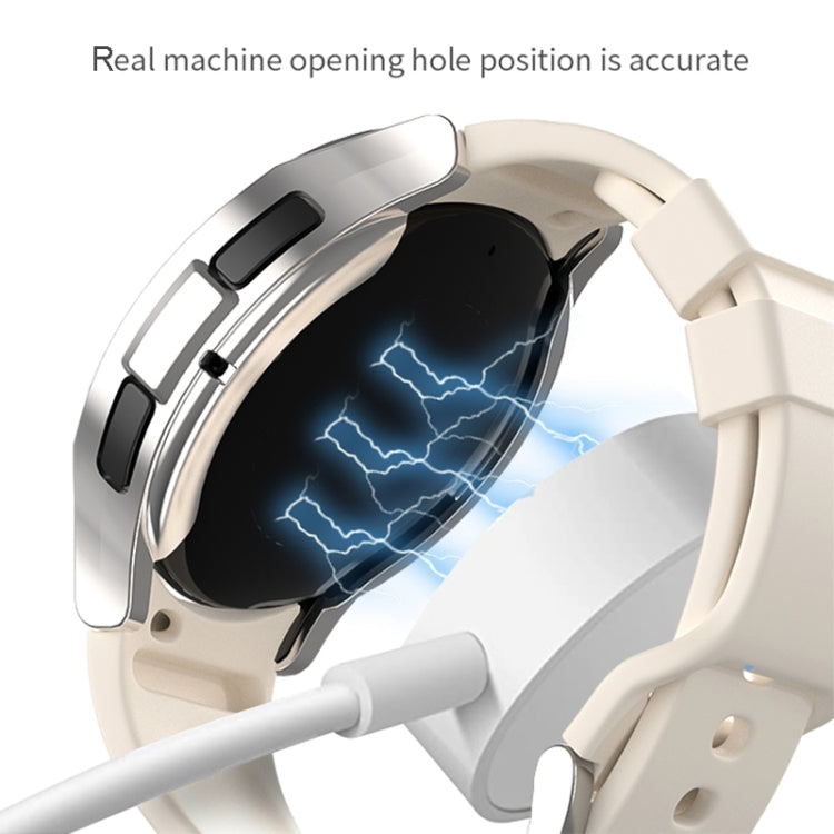 For Samsung Galaxy Watch 6 Classic 47mm Half-inclusive PC Watch Protective Case(Silver) - Watch Cases by PMC TechLife | Online Shopping South Africa | PMC TechLife