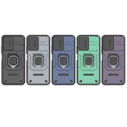 For Xiaomi Redmi Note 12 5G Global Sliding Camshield TPU + PC Shockproof Phone Case with Holder(Black)