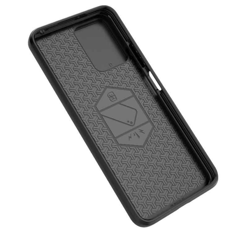For Xiaomi Redmi Note 12 5G Global Sliding Camshield TPU + PC Shockproof Phone Case with Holder(Green)