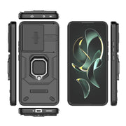 For Xiaomi Redmi K60 Ultra 5G Sliding Camshield TPU + PC Shockproof Phone Case with Holder(Black)
