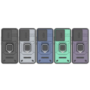 For Xiaomi Redmi K60 Ultra 5G Sliding Camshield TPU + PC Shockproof Phone Case with Holder(Black)