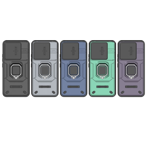 For Xiaomi 14 Pro 5G Sliding Camshield TPU + PC Shockproof Phone Case with Holder(Green)